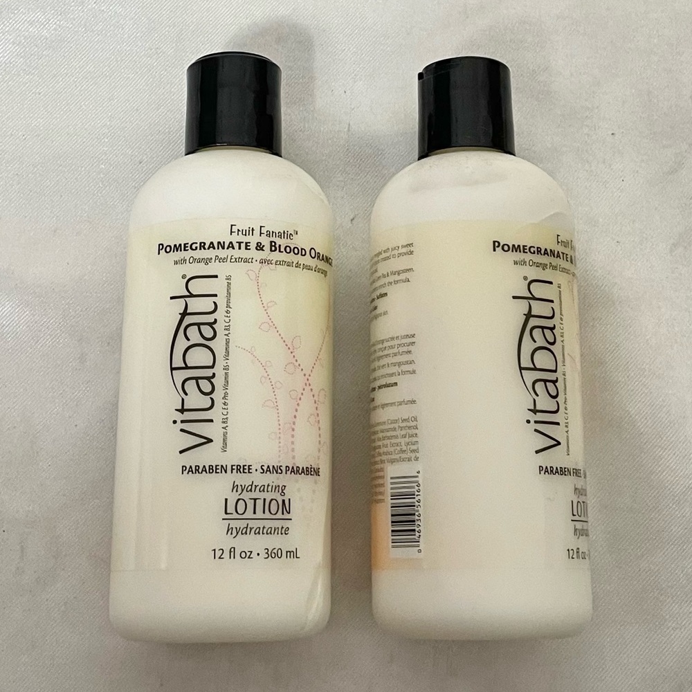 NEW Lot of 2 Vitabath pomegranate blood orange hydrating lotion